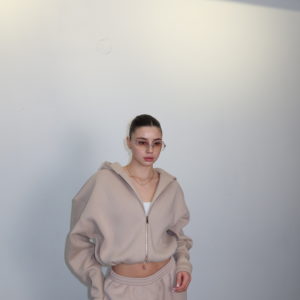 zip hoodie 1.0 ( beige ) с начесом